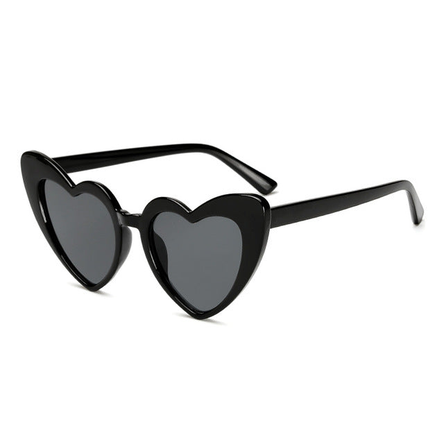 Sunglass Fashion Love Heart Sunglasses Women Cute Sexy Retro Cat Eye Vintage cheap