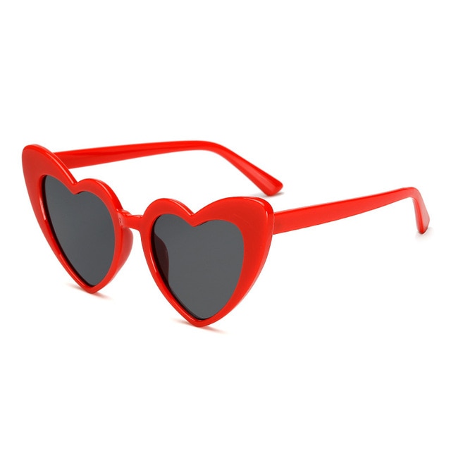 Sunglass Fashion Love Heart Sunglasses Women Cute Sexy Retro Cat Eye Vintage cheap