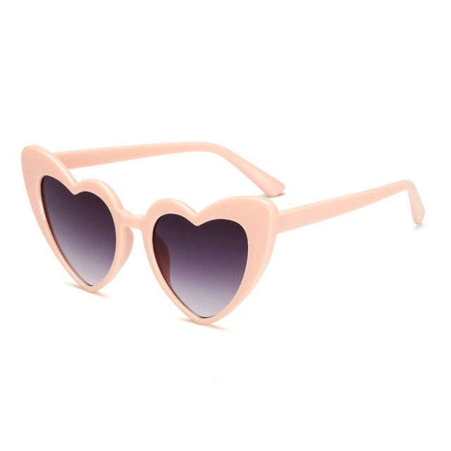 Sunglass Fashion Love Heart Sunglasses Women Cute Sexy Retro Cat Eye Vintage cheap