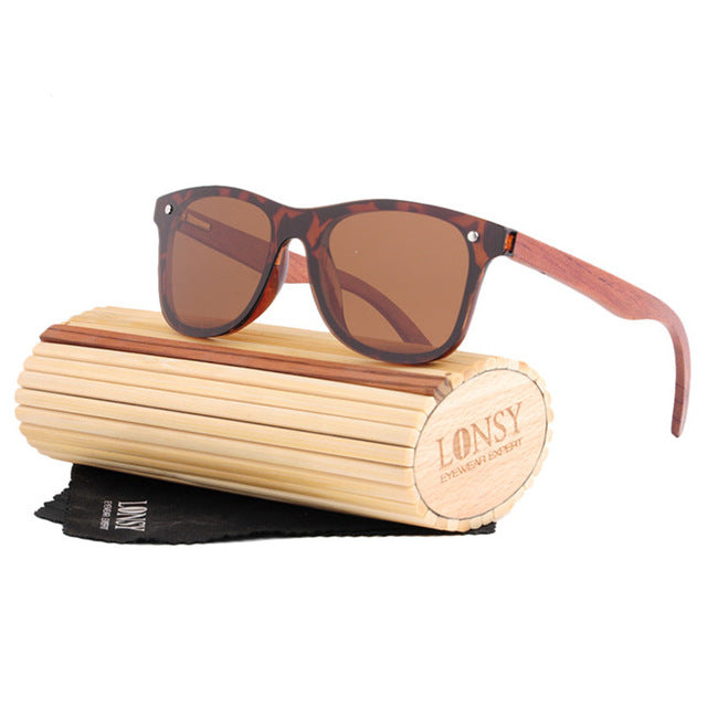 Retro Wood Bamboo Sunglass Women  Brand Design Vintage Sunglasses For Women