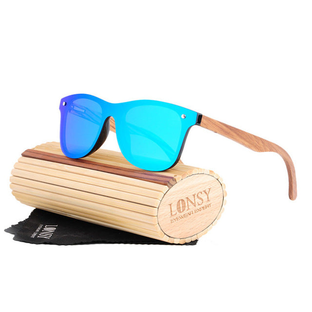 Retro Wood Bamboo Sunglass Women  Brand Design Vintage Sunglasses For Women