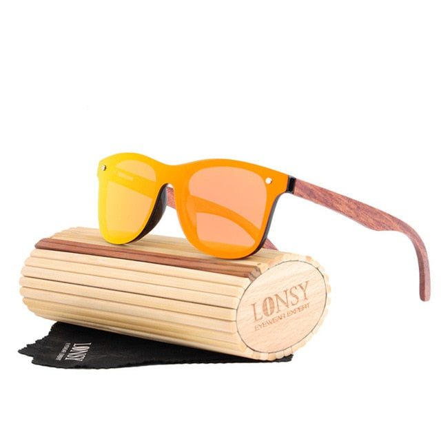 Retro Wood Bamboo Sunglass Women  Brand Design Vintage Sunglasses For Women