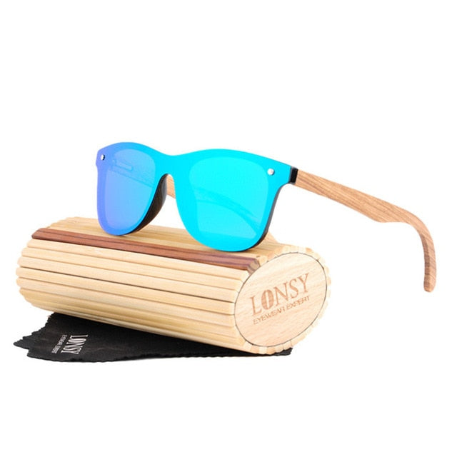 Retro Wood Bamboo Sunglass Women  Brand Design Vintage Sunglasses For Women