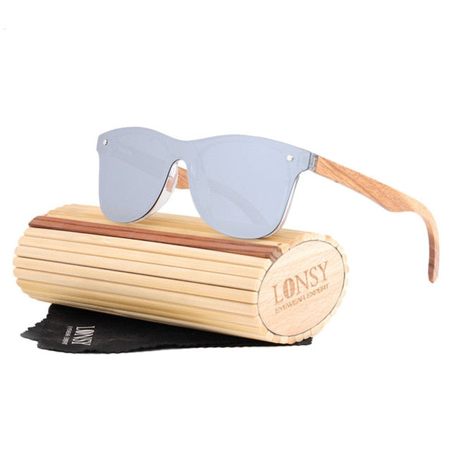 Retro Wood Bamboo Sunglass Women  Brand Design Vintage Sunglasses For Women