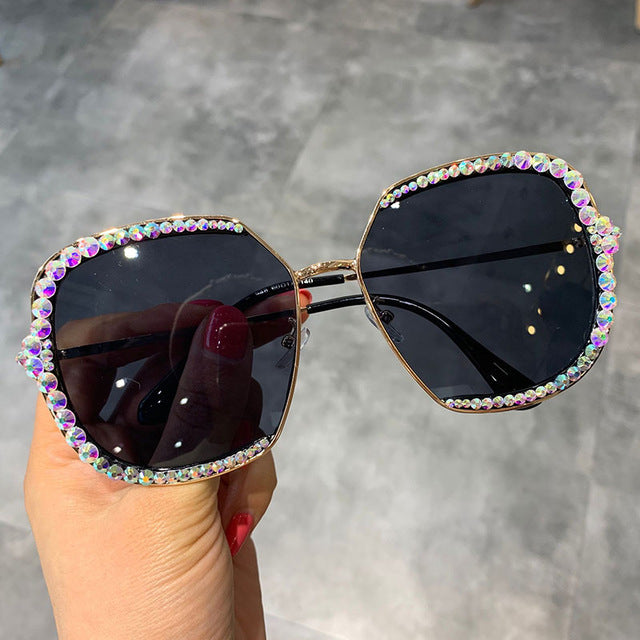 2019 Sunglasses Women Luxury Square Sunglasses Clear Lens Oversized