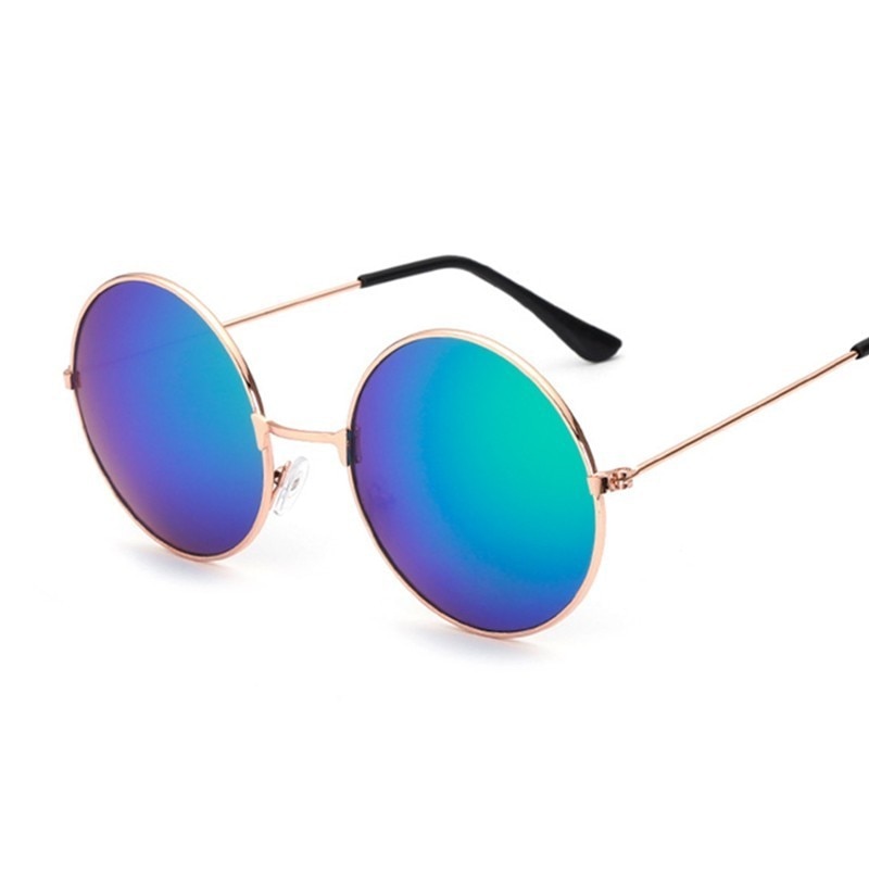 New Fashion Candy Round Mirror Sunglasses Women Luxury Original Design Black