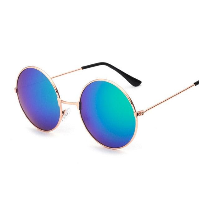 New Fashion Candy Round Mirror Sunglasses Women Luxury Original Design Black
