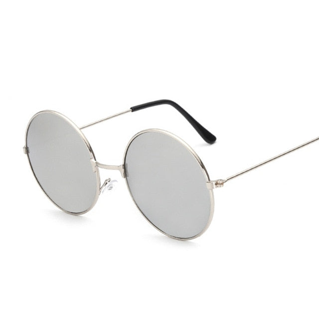 New Fashion Candy Round Mirror Sunglasses Women Luxury Original Design Black