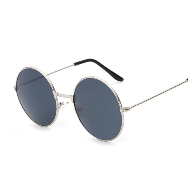 New Fashion Candy Round Mirror Sunglasses Women Luxury Original Design Black