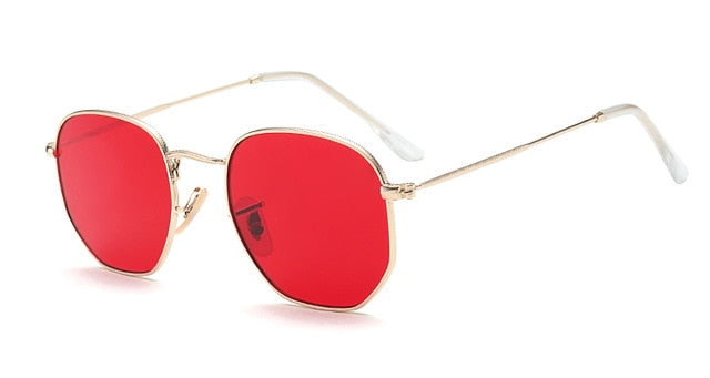 Square Sunglasses Clear Lens Metal Frame Small Sunglasses for Women Models