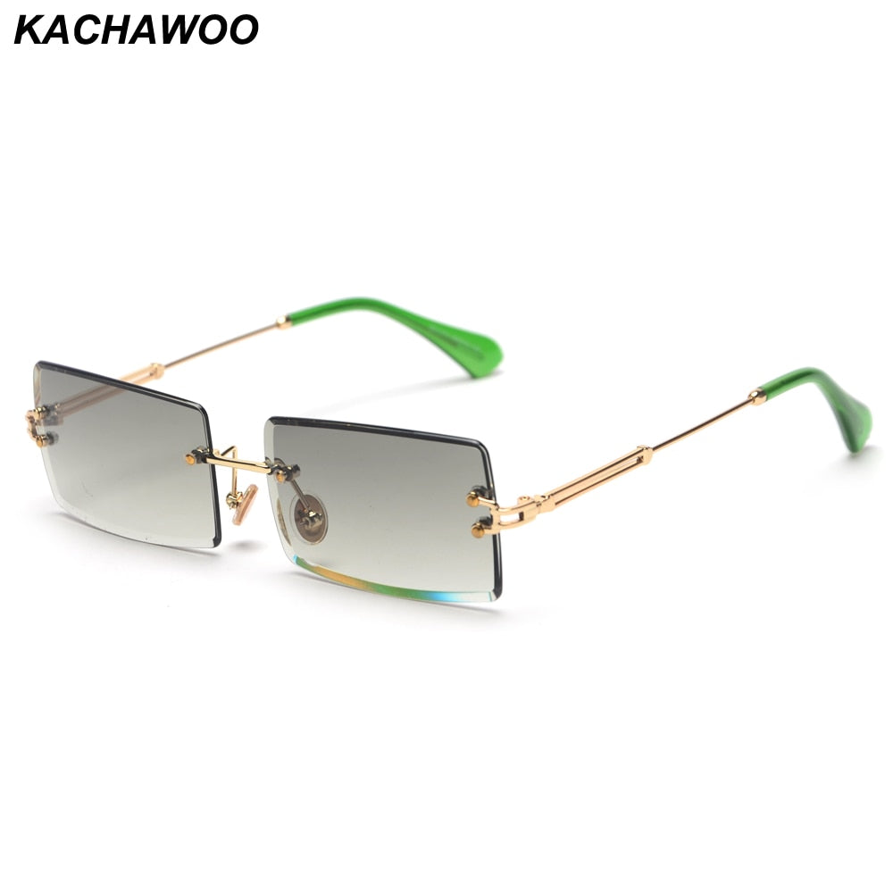 Fashion Rimless Sunglasses Women Accessories Rectangle