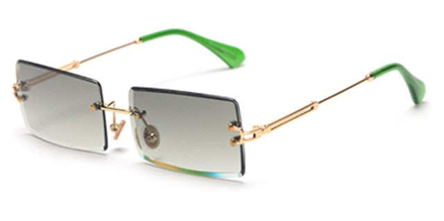 Fashion Rimless Sunglasses Women Accessories Rectangle