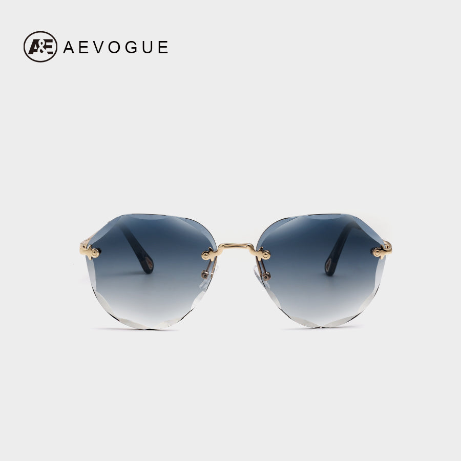 Sunglasses For Women Ladies Rimless Diamond Cutting 2019