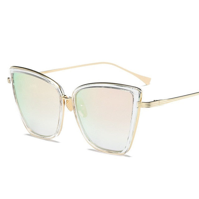 Cat Eye Sunglasses Women Gradient Lens Sunglasses Vintage Metal Models 2019
