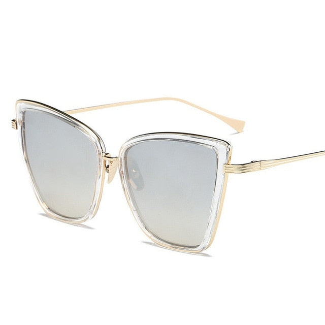Cat Eye Sunglasses Women Gradient Lens Sunglasses Vintage Metal Models 2019