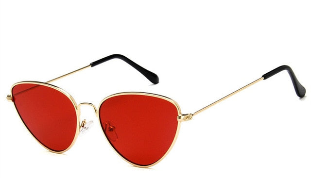 Trendy Colorful Colorful Vintage Shaped Sunglasses Famle Drop Shaped Ocean Cat Eye Sunglasses