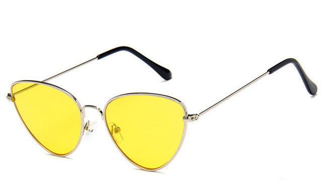 Trendy Colorful Colorful Vintage Shaped Sunglasses Famle Drop Shaped Ocean Cat Eye Sunglasses