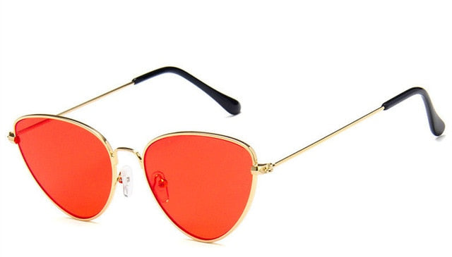 Trendy Colorful Colorful Vintage Shaped Sunglasses Famle Drop Shaped Ocean Cat Eye Sunglasses